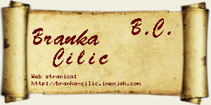 Branka Cilić vizit kartica